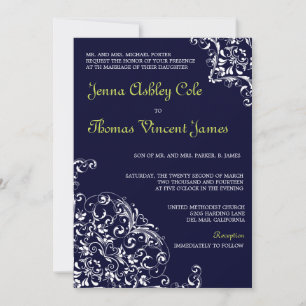 Damask Desire -wedding invitation
