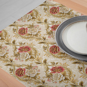 Damask Dreams Floral Table Runner Vintage Style 