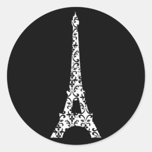 Damask Eiffel Tower Sticker