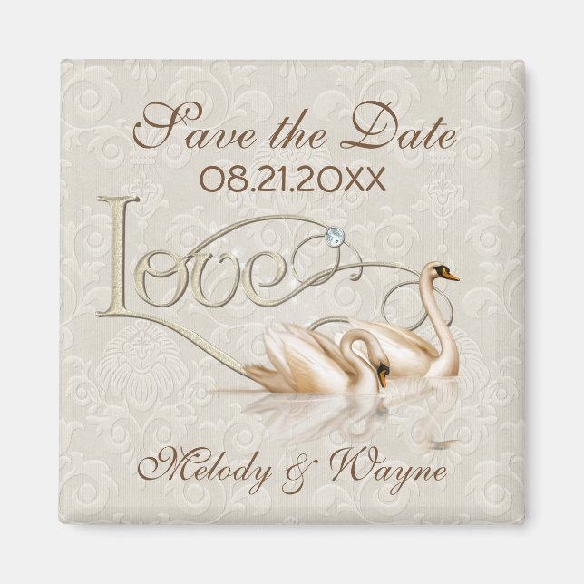 Damask Elegance Magnet (Front)