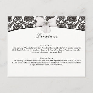 Damask Elegance Wedding Direction Cards