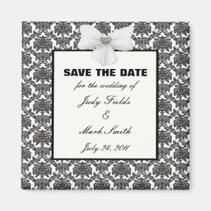Damask Elegance Wedding Save The Date Magnet