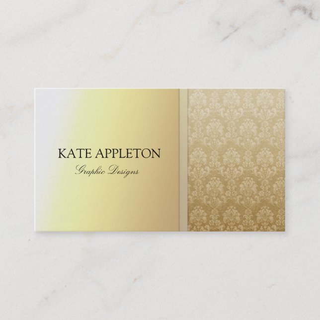 Damask Elegant Business Card (Front)