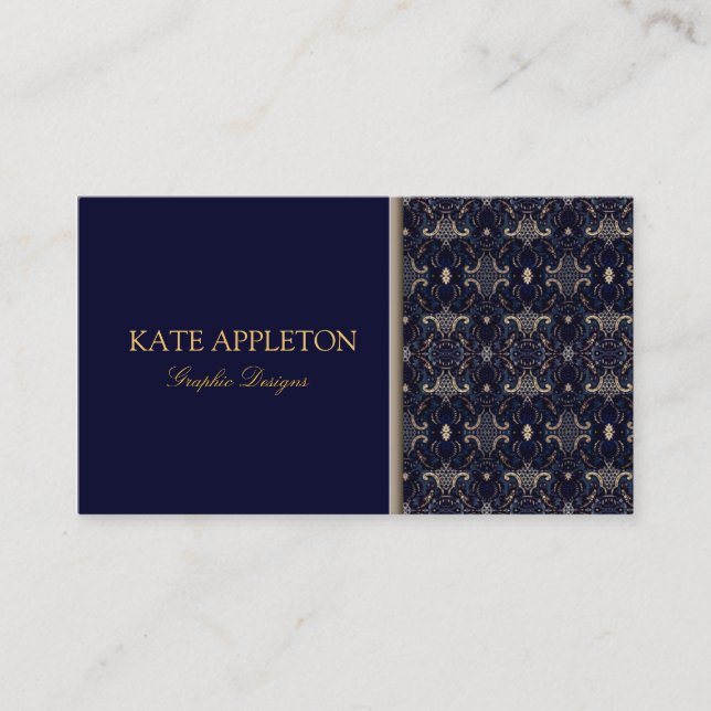 Damask Elegant Business Card (Front)