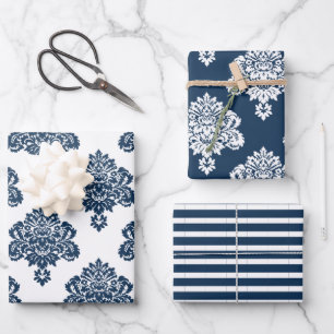Damask Elegant Pattern Wrapping Paper Sheets