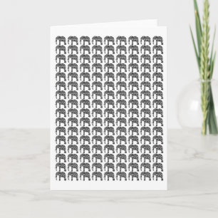 Damask Elephant Pattern Note Card