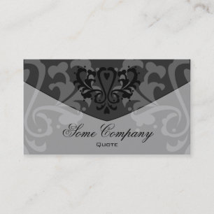 Damask Envelope (Black And White) Business Card