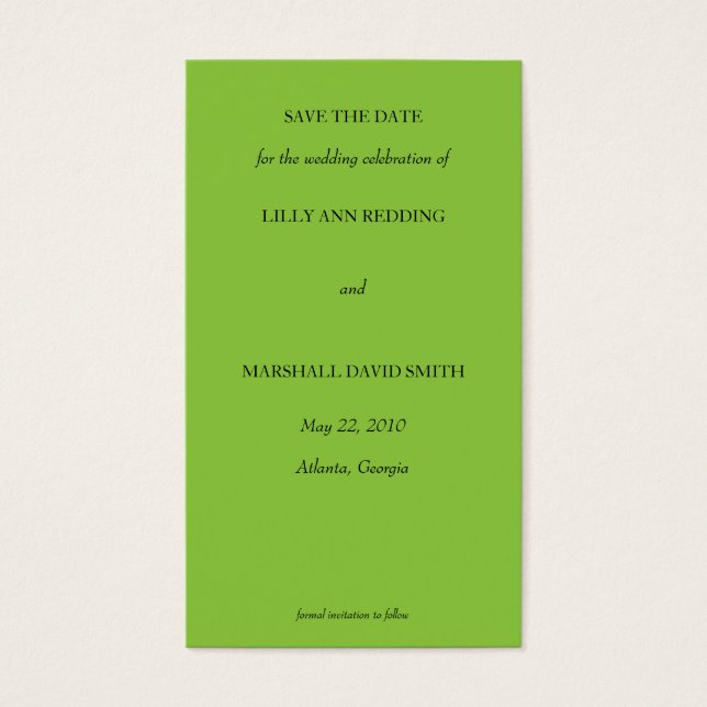 Damask Envy Save The Date Card (Front)