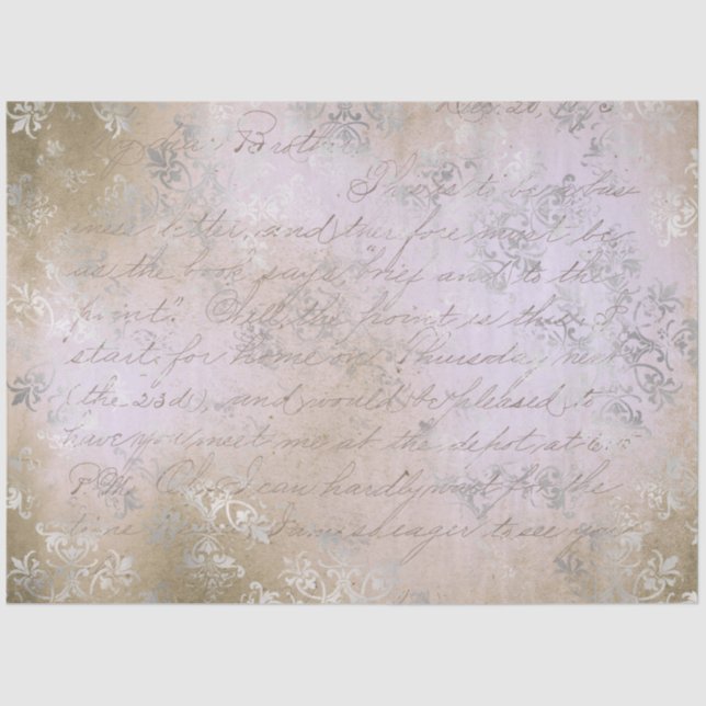 Damask Ephemera Design Series #8 Tissue Paper (Front)