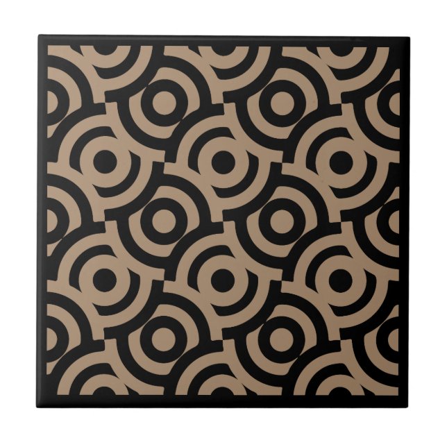 Damask Fabric Decorative Print Ceramic Tile (Front)