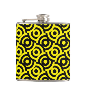 Damask Fabric Decorative Print Hip Flask