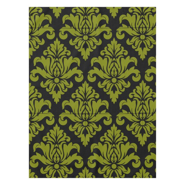 Damask Fabric decorative Print Tablecloth (Front)