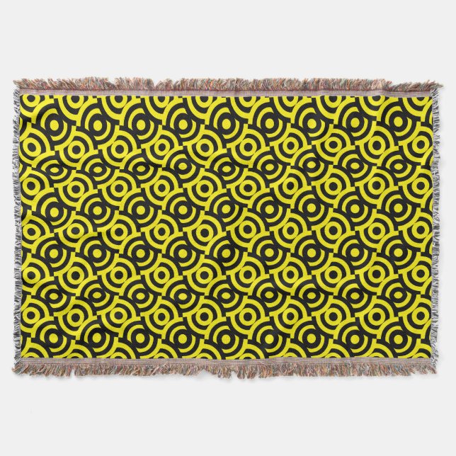 Damask Fabric Decorative Print Throw Blanket (Front)