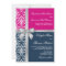 Damask Faux Silver Ribbon Navy Fuchsia Wedding