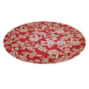 Damask floral background pattern cutting board