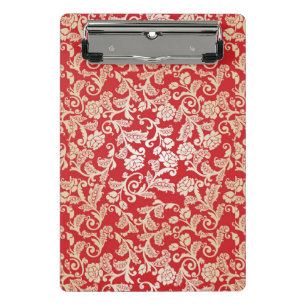 Damask floral background pattern mini clipboard