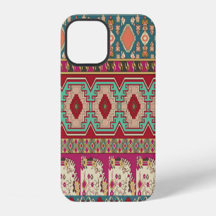 Damask Floral Geometric Colourful Patchwork iPhone 12 Case