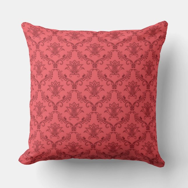 Damask floral pattern cushion (Front)