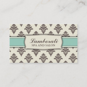 Damask Floral Pattern Elegant Modern Classy Retro Business Card