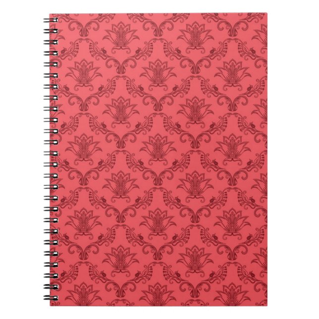 Damask floral pattern notebook (Front)
