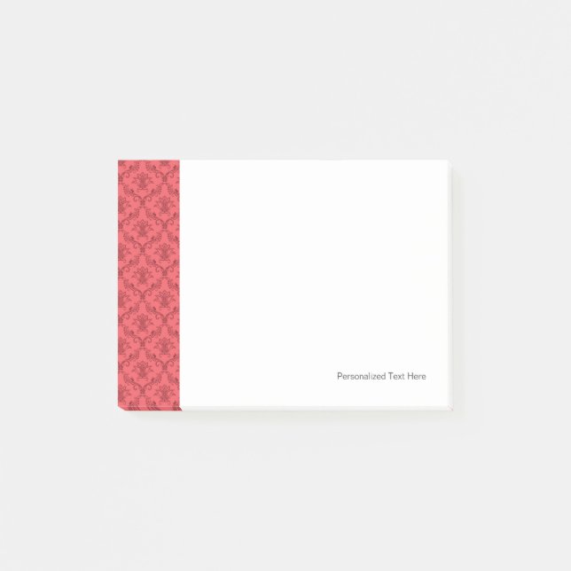 Damask floral pattern post-it notes (Front)
