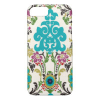 Damask Floral Patterns Plum Turquoise