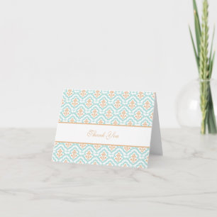 Damask Floral Wallpaper Collection Thank You Card