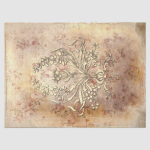 Damask Flower and Roses Tissue Paper