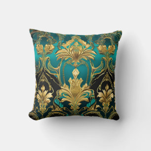 Damask Fusion: Victorian Meets Cyberpunk Cushion