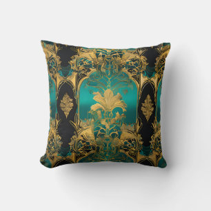 Damask Fusion: Victorian Meets Cyberpunk Cushion