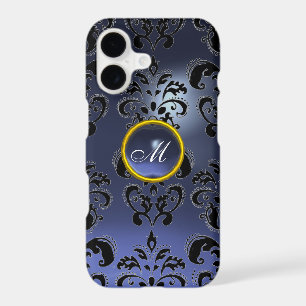DAMASK GEM MONOGRAM purple dark
