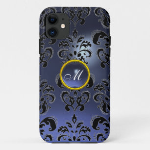 DAMASK GEM MONOGRAM purple dark iPhone 11 Case
