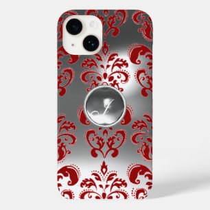 DAMASK GEM MONOGRAM red white Case-Mate iPhone 14 Case