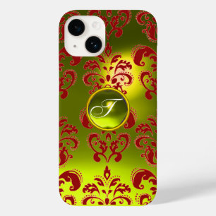 DAMASK GEM MONOGRAM yellow red Case-Mate iPhone 14 Case