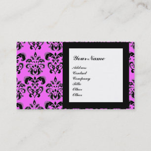 DAMASK GEM STONE MONOGRAM,2 topaz ,violet Business Card