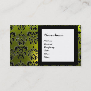 DAMASK GEM STONE MONOGRAM,2 topaz ,violet Business Card