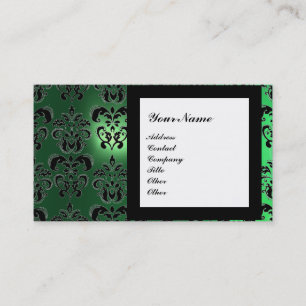 DAMASK GEM STONE MONOGRAM,2 topaz ,violet Business Card