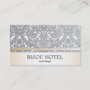 Damask & Gold Trim Business Card