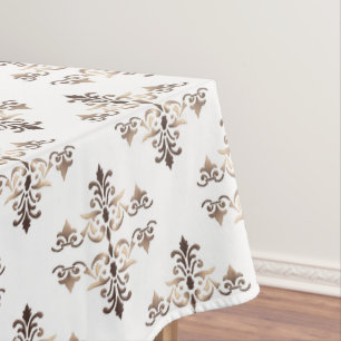 damask golden pattern tablecloth