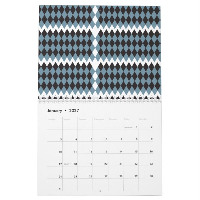 damask graphics grass illustration high, calendar (Jan 2027)