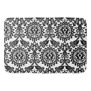 Damask Hare Pattern Bath Mat