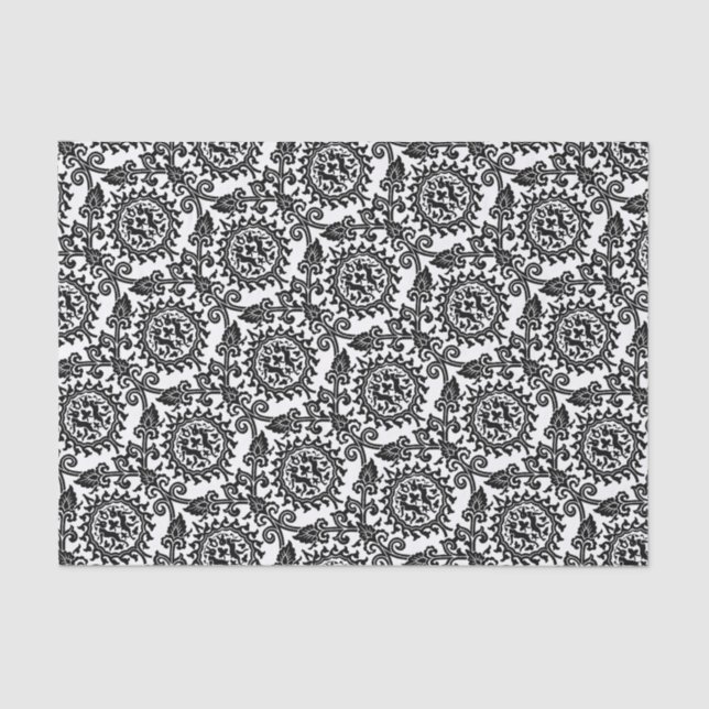 Damask Hare Pattern Tissue Paper (Front)
