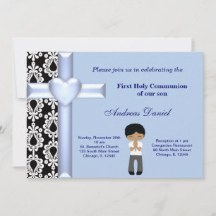 Damask Holy Communion Invitation