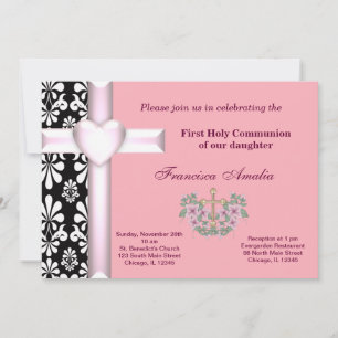 Damask Holy Communion Invitation