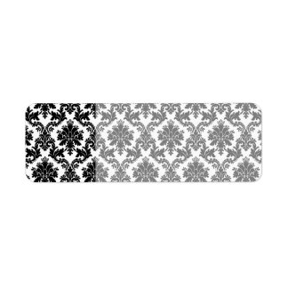 Damask home decor return address label
