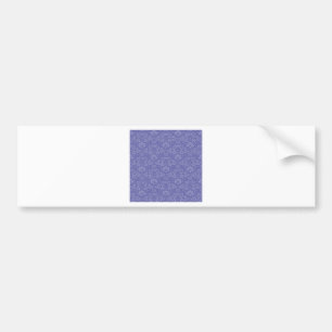Damask in Blue Bumper Sticker