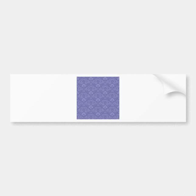 Damask in Blue Bumper Sticker (Front)