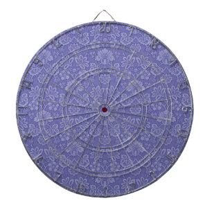 Damask in Blue Dartboard