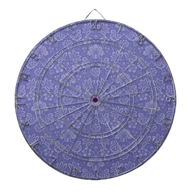 Damask in Blue Dartboard (Front)