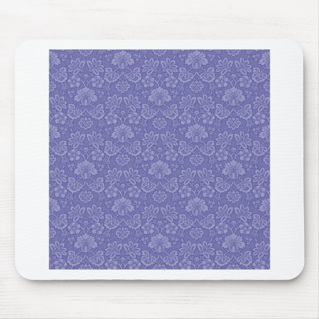 Damask in Blue Mouse Pad (Front)